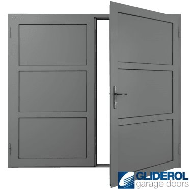 TRAFFIC-GREY (RAL7042) Insulated Coleshill Side Hinged Garage Door