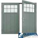 TRAFFIC-GREY (RAL7042) Insulated Traditional Vertical Medium Rib Side Hinged Garage Door