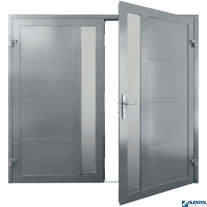 Gliderol TRAFFIC-GREY (RAL7042) Insulated Whitacre Side Hinged Garage Door
