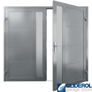 TRAFFIC-GREY (RAL7042) Insulated Whitacre Side Hinged Garage Door