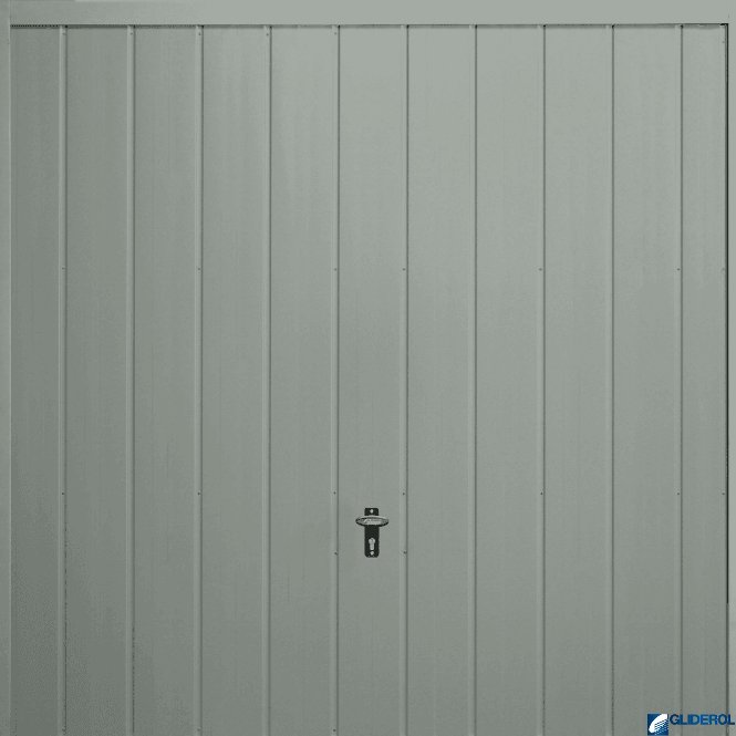 Gliderol TRAFFIC-GREY (RAL7042) Up & Over Vertical Medium Rib
