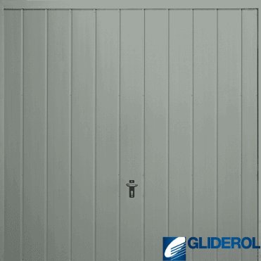 TRAFFIC-GREY (RAL7042) Up & Over Vertical Medium Rib