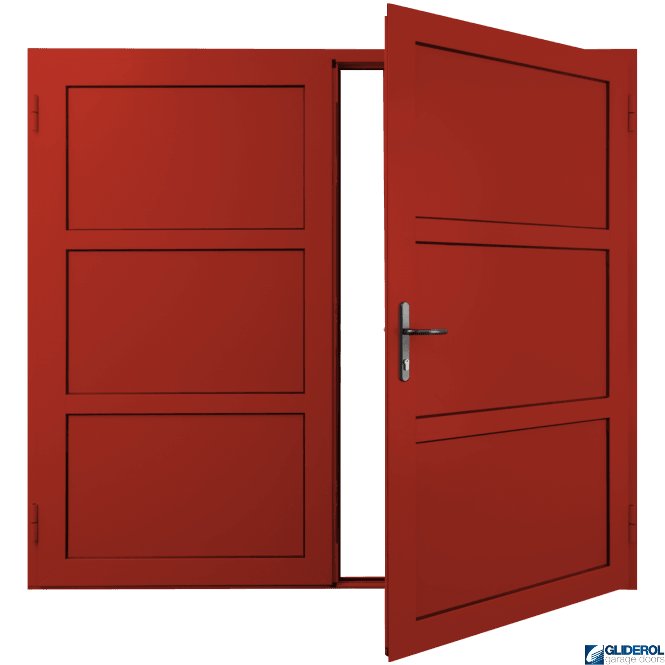 Gliderol TRAFFIC-RED (RAL3020) Insulated Coleshill Side Hinged Garage Door