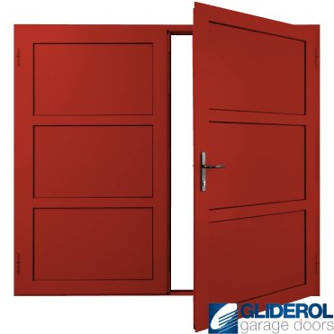 TRAFFIC-RED (RAL3020) Insulated Coleshill Side Hinged Garage Door