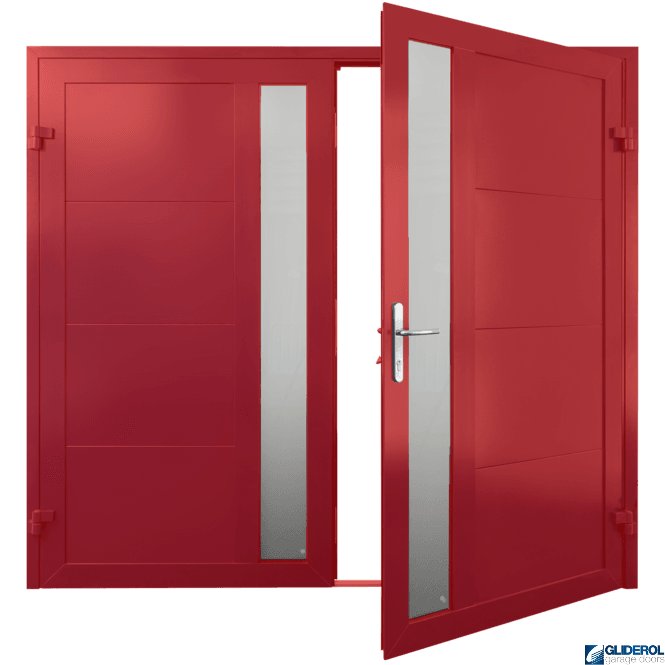 Gliderol TRAFFIC-RED (RAL3020) Insulated Whitacre Side Hinged Garage Door