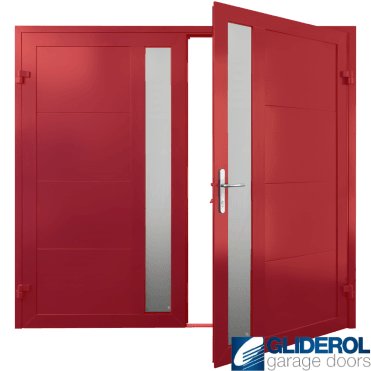 TRAFFIC-RED (RAL3020) Insulated Whitacre Side Hinged Garage Door