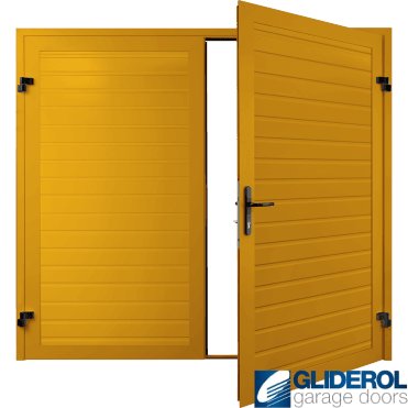 TRAFFIC YELLOW (RAL1023) Premium Horizontal Standard Rib (non-insulated) Side Hinged Garage Door