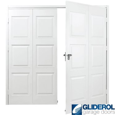 WHITE (RAL9016) Budget Dorridge Side Hinged Garage Door