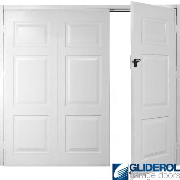 WHITE (RAL9016) Budget Hollington Side Hinged Garage Door