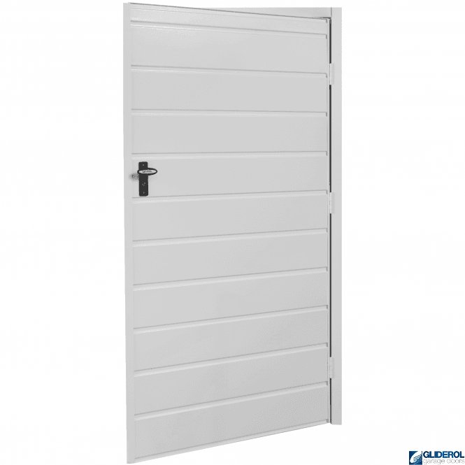 Gliderol WHITE (RAL9016) Budget Non-Insulated Horizontal Medium Rib Personnel Door