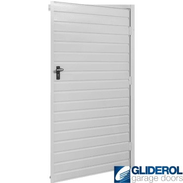 WHITE (RAL9016) Budget Non-Insulated Horizontal Standard Rib Personnel Door