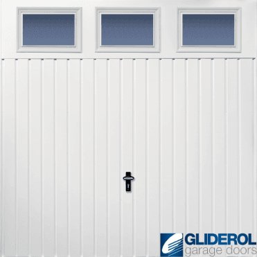 WHITE (RAL9016) Chester Vertical Standard Rib with Windows