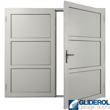 WHITE (RAL9016) Insulated Coleshill Side Hinged Garage Door