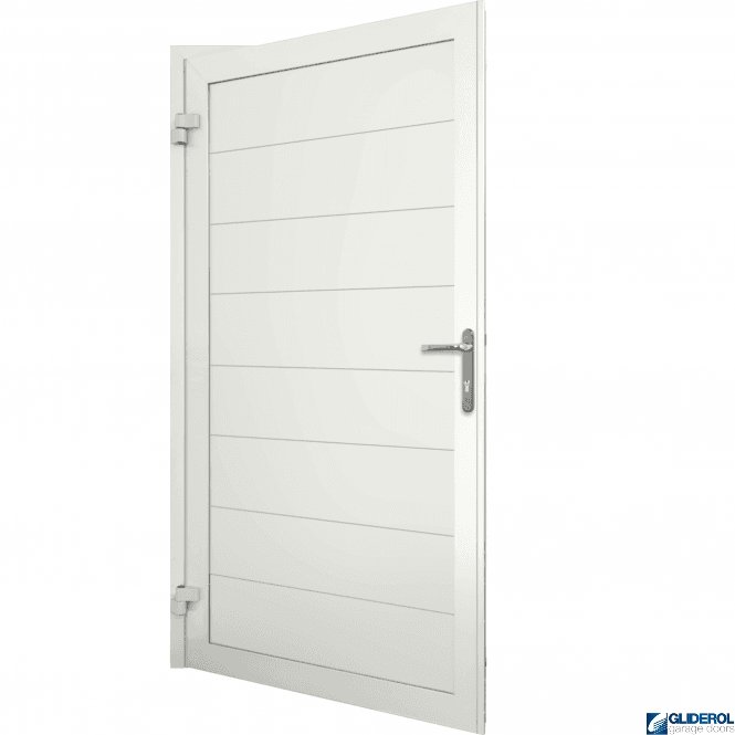 Gliderol WHITE (RAL9016) Insulated Horizontal Medium Rib Personnel Door