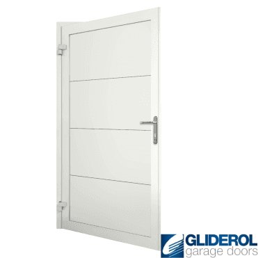 WHITE (RAL9016) Insulated Horizontal Wide Rib Personnel Door