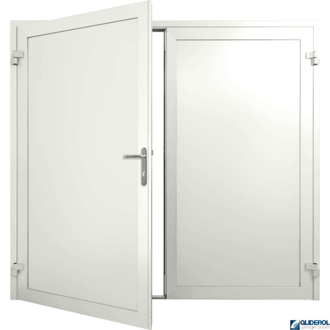 Gliderol WHITE (RAL9016) Insulated Solid Rib Side Hinged Garage Door