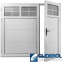 WHITE (RAL9016) Insulated Traditional Horizontal Wide Rib Side Hinged Garage Door (1/3)