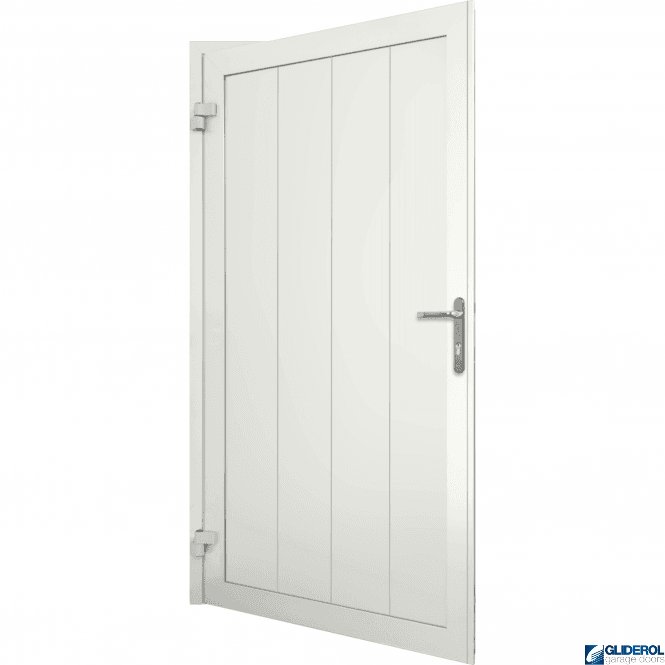 Gliderol WHITE (RAL9016) Insulated Vertical Medium Rib Personnel Door