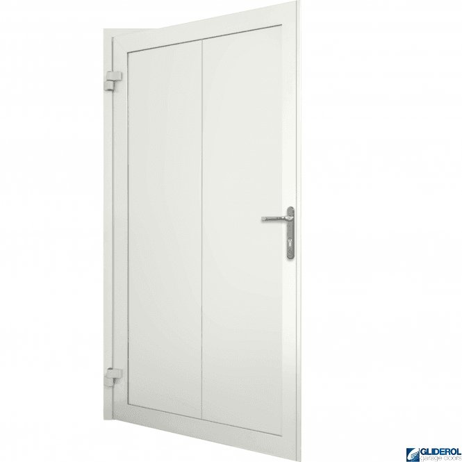 Gliderol WHITE (RAL9016) Insulated Vertical Wide Rib Personnel Door