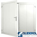 WHITE (RAL9016) Insulated Vertical Wide Rib Side Hinged Garage Door