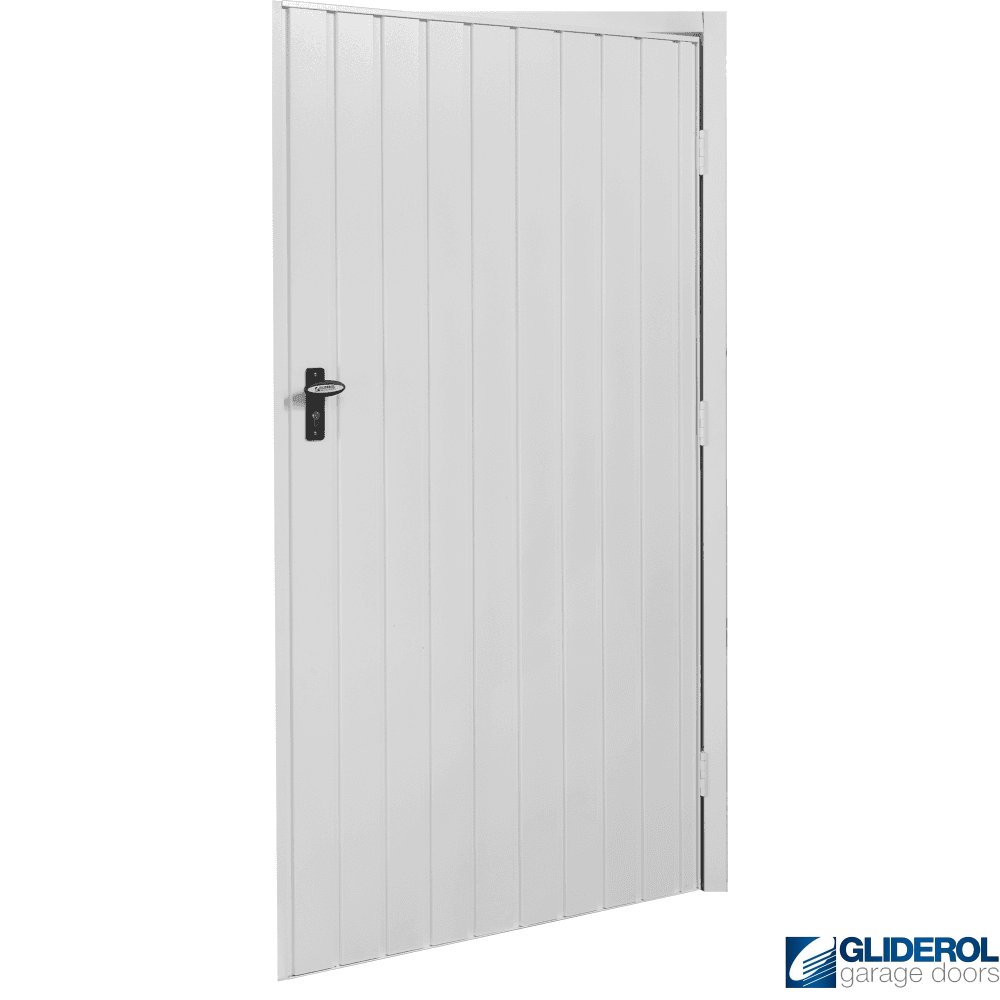 Door Rib Gliderol WHITE (RAL9016) Non-Insulated Vertical Standard Rib Personnel Door