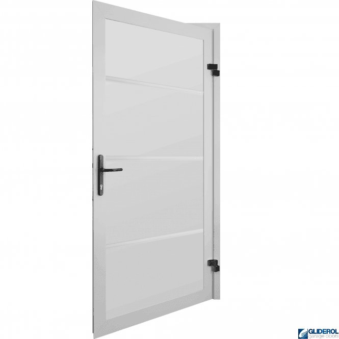 Gliderol WHITE (RAL9016) Premium Non-Insulated Horizontal Wide Rib Personnel Door