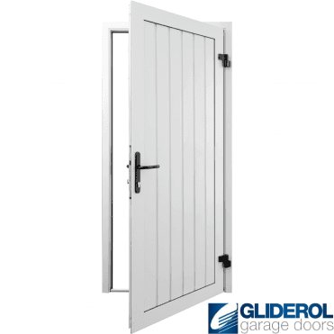 WHITE (RAL9016) Premium Non-Insulated Vertical Standard Rib Personnel Door