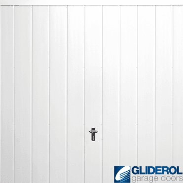 WHITE (RAL9016) Up & Over Vertical Medium Rib