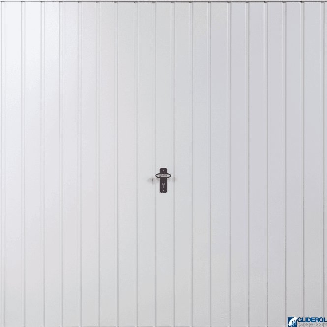Gliderol WHITE (RAL9016) Up & Over Vertical Standard Rib