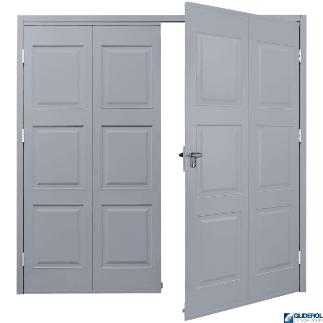 Gliderol WINDOW GREY (RAL7040) Budget Dorridge Side Hinged Garage Door