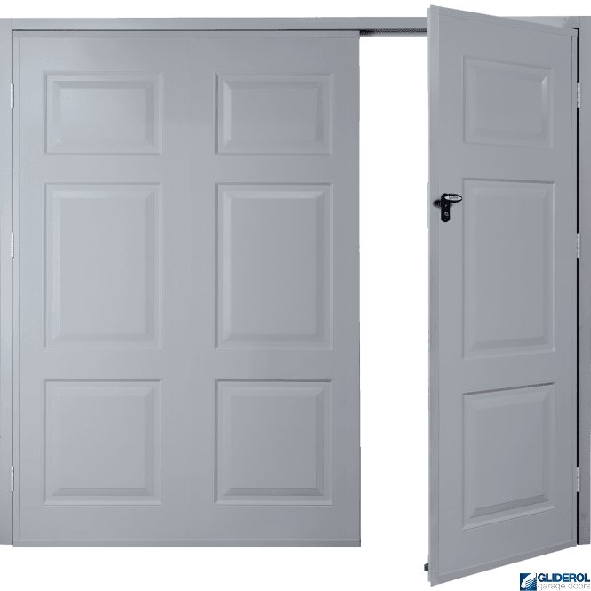Gliderol WINDOW GREY (RAL7040) Budget Hollington Side Hinged Garage Door