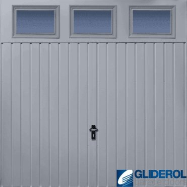 WINDOW-GREY (RAL7040) Chester Vertical Standard Rib with Windows