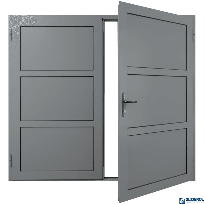 Gliderol WINDOW-GREY (RAL7040) Insulated Coleshill Side Hinged Garage Door