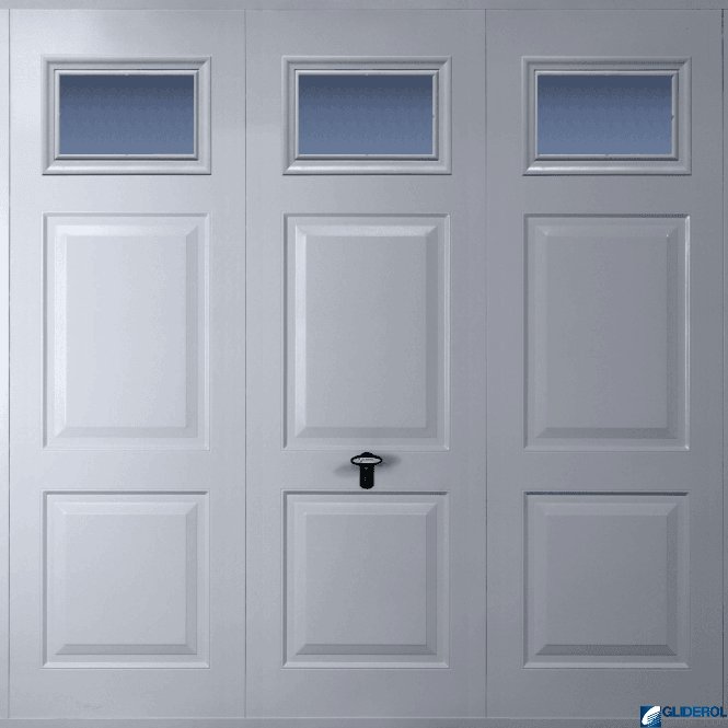 Gliderol WINDOW-GREY (RAL7040) Up & Over Hollington with Windows