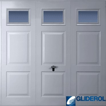 WINDOW-GREY (RAL7040) Up & Over Hollington with Windows