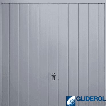 WINDOW-GREY (RAL7040) Up & Over Vertical Medium Rib