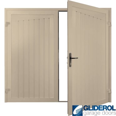 IVORY (RAL1015) Alton Premium non-insulated Side Hinged Garage Door