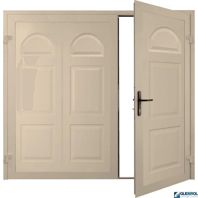 IVORY (RAL1015) Dylan Premium non-insulated Side Hinged Garage Door