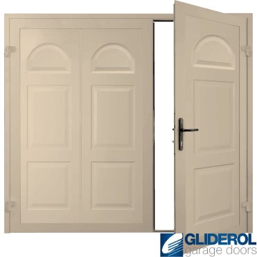 IVORY (RAL1015) Dylan Premium non-insulated Side Hinged Garage Door