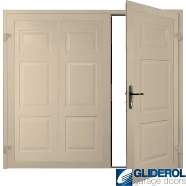 IVORY (RAL1015) Hollington Premium non-insulated Side Hinged Garage Door