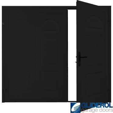 JET BLACK (RAL9005) Dylan Premium non-insulated Side Hinged Garage Door