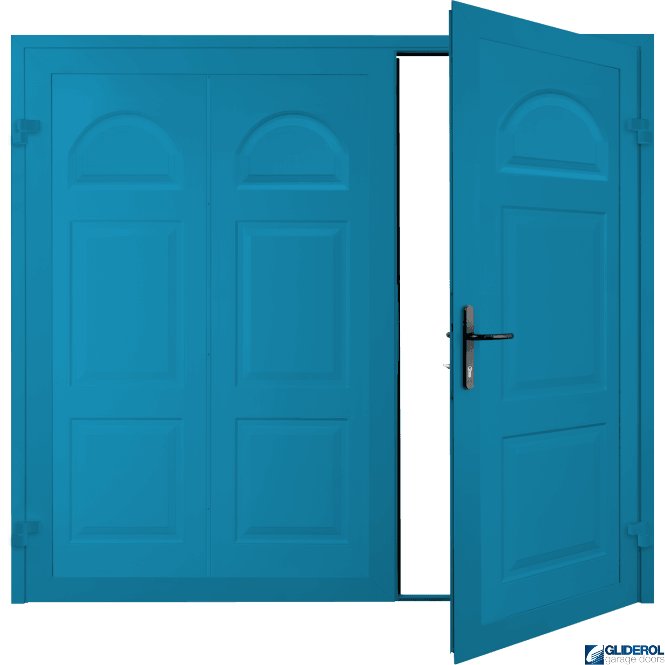 LIGHT BLUE (RAL5012) Dylan Premium non-insulated Side Hinged Garage Door
