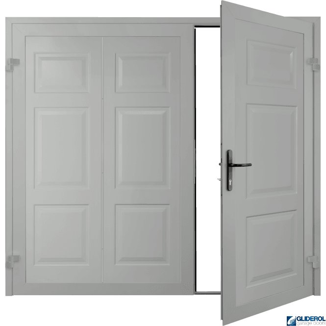 LIGHT GREY (RAL7035) Hollington Premium non-insulated Side Hinged Garage Door