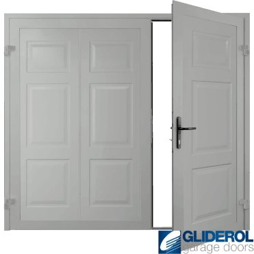 LIGHT GREY (RAL7035) Hollington Premium non-insulated Side Hinged Garage Door