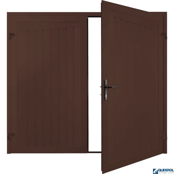 MAHOGANY BROWN (RAL8016) Alton Premium non-insulated Side Hinged Garage Door