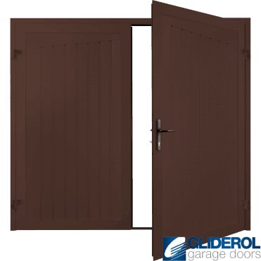 MAHOGANY BROWN (RAL8016) Alton Premium non-insulated Side Hinged Garage Door