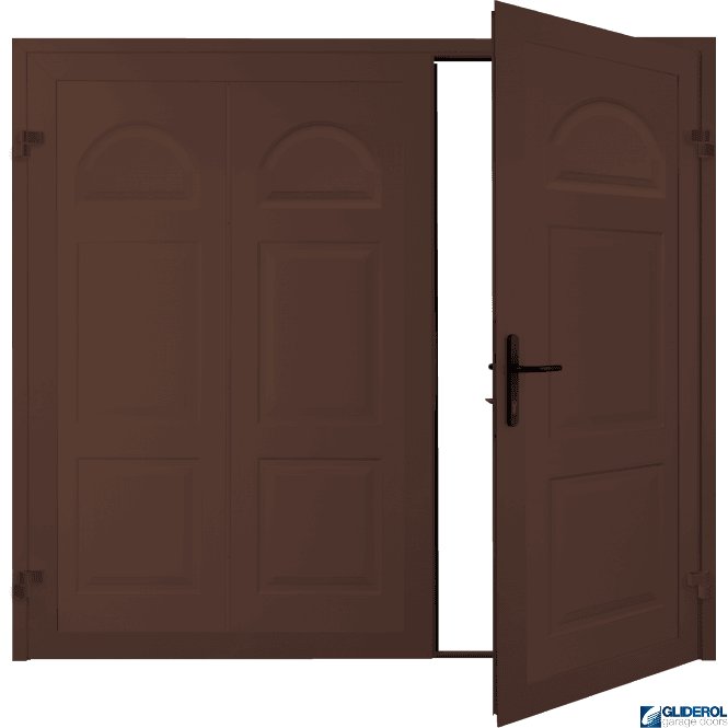 MAHOGANY BROWN (RAL8016) Dylan Premium non-insulated Side Hinged Garage Door