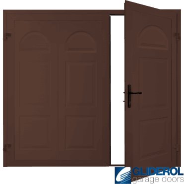 MAHOGANY BROWN (RAL8016) Dylan Premium non-insulated Side Hinged Garage Door