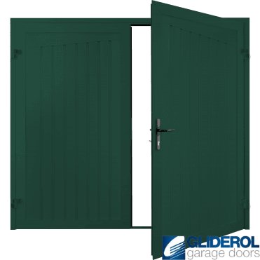 MOSS GREEN (RAL6005) Alton Premium non-insulated Side Hinged Garage Door