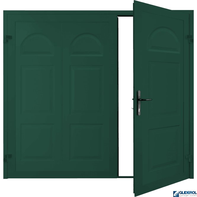 MOSS GREEN (RAL6005) Dylan Premium non-insulated Side Hinged Garage Door